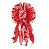 Christmas Tree Topper Bow Striped Print Xmas Wreath Gift Bow Christmas Home Indoor Outdoor Decoration
