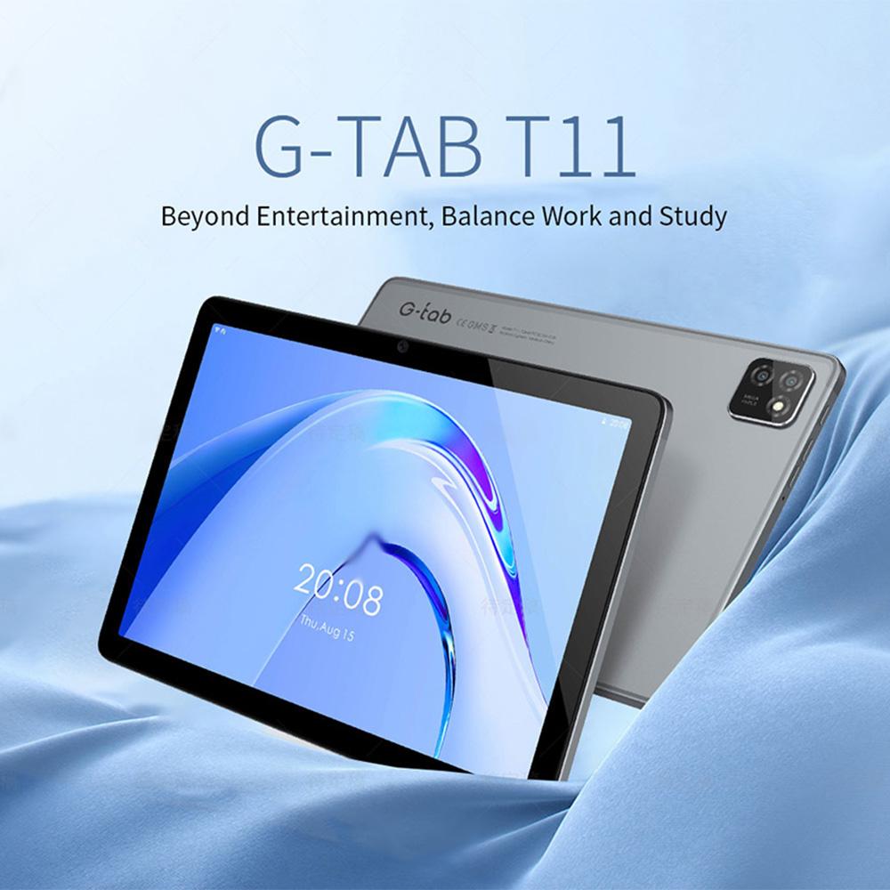 G-tab T11 Android 14 Tablet, 10.1 inch 1280*800 IPS Screen, Unisoc T606 8 Core Max 1.6GHz, 8GB RAM (4GB +4GB Expansion) 128GB ROM