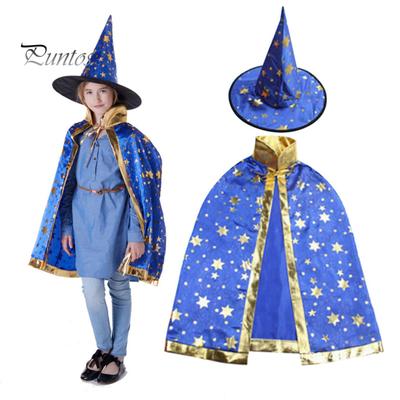 Регулируемая накидка на Хэллоуин с принтом пентаграммы и шляпой волшебника, ручная сумка, удобный дышащий костюм