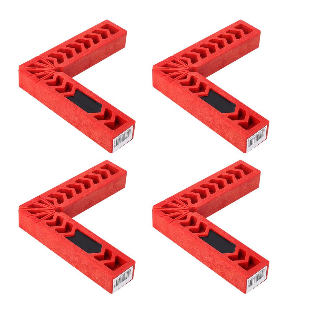 4Pcs Set Carpenter L‑Shape 90 Degree Right Angle Positioner Corner Clamp Woodworking Tools