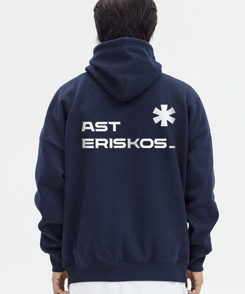 Толстовка с большим логотипом Asterisks, темно-синяя