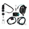 Kill Switch Ignition Coil CDI Spark Plug Wiring Harness Kit for Kick Start Dirt Pit Bike ATV 50CC