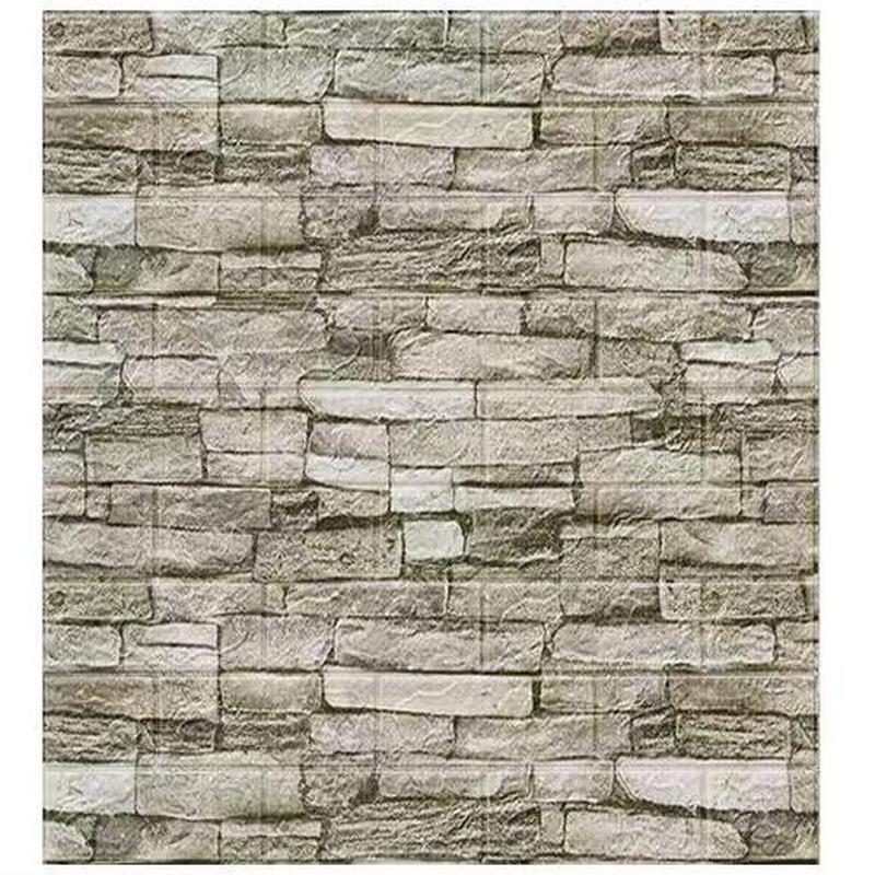 10pcs 70*77*0.3cm 3D Brick Wall Stickers Self-Adhesive Wallpaper Decor Foam Waterproof Wall Covering Wallpaper Living Room DIY Background