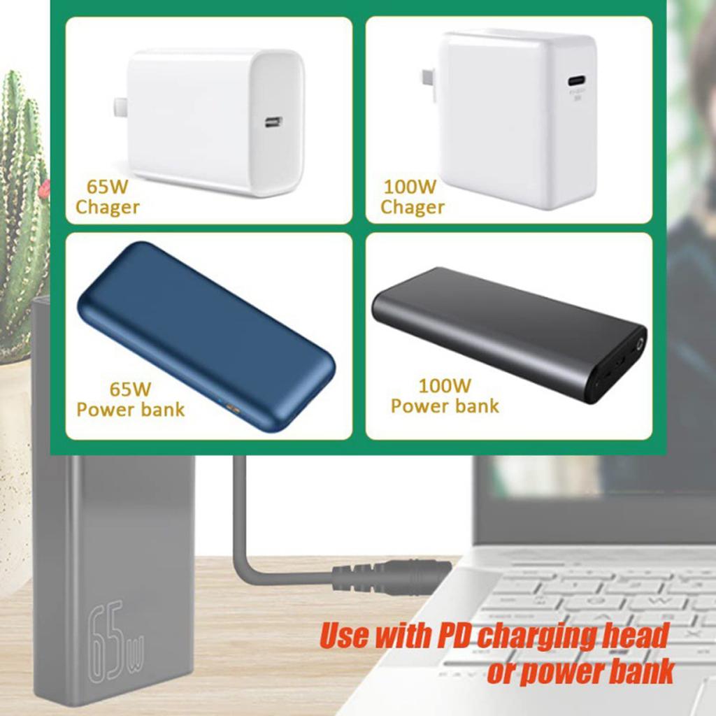 Кабель питания TypeC USB-C (мама) на DC5.5x2.5мм с поддержкой PD-зарядки, подходит для ноутбука 18-20В (5.5 2.5мм)