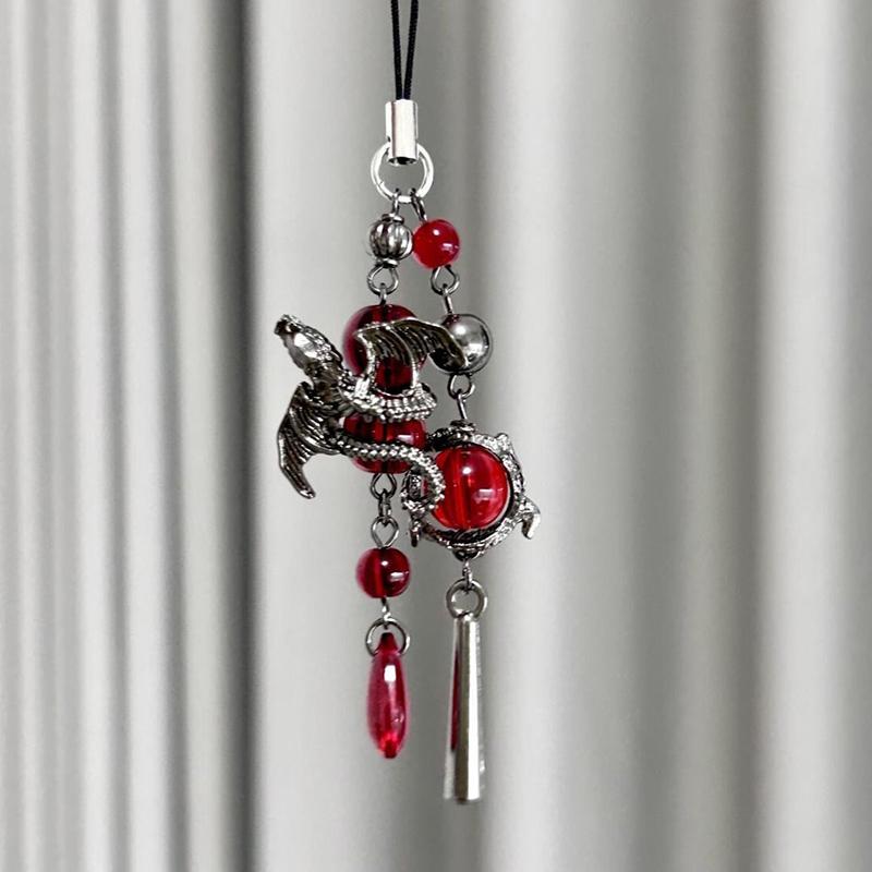 Креативные брелоки для телефона  Трендовая цепочка для мобильного телефона с бусинами и кроликом Ремешок Брелок Подвеска для украшения сумки Цепочка для карточек