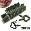20Pcs 2 Sizes Plastic Garden Cane Support Plant Clips Sprung Spring Shrub Ties