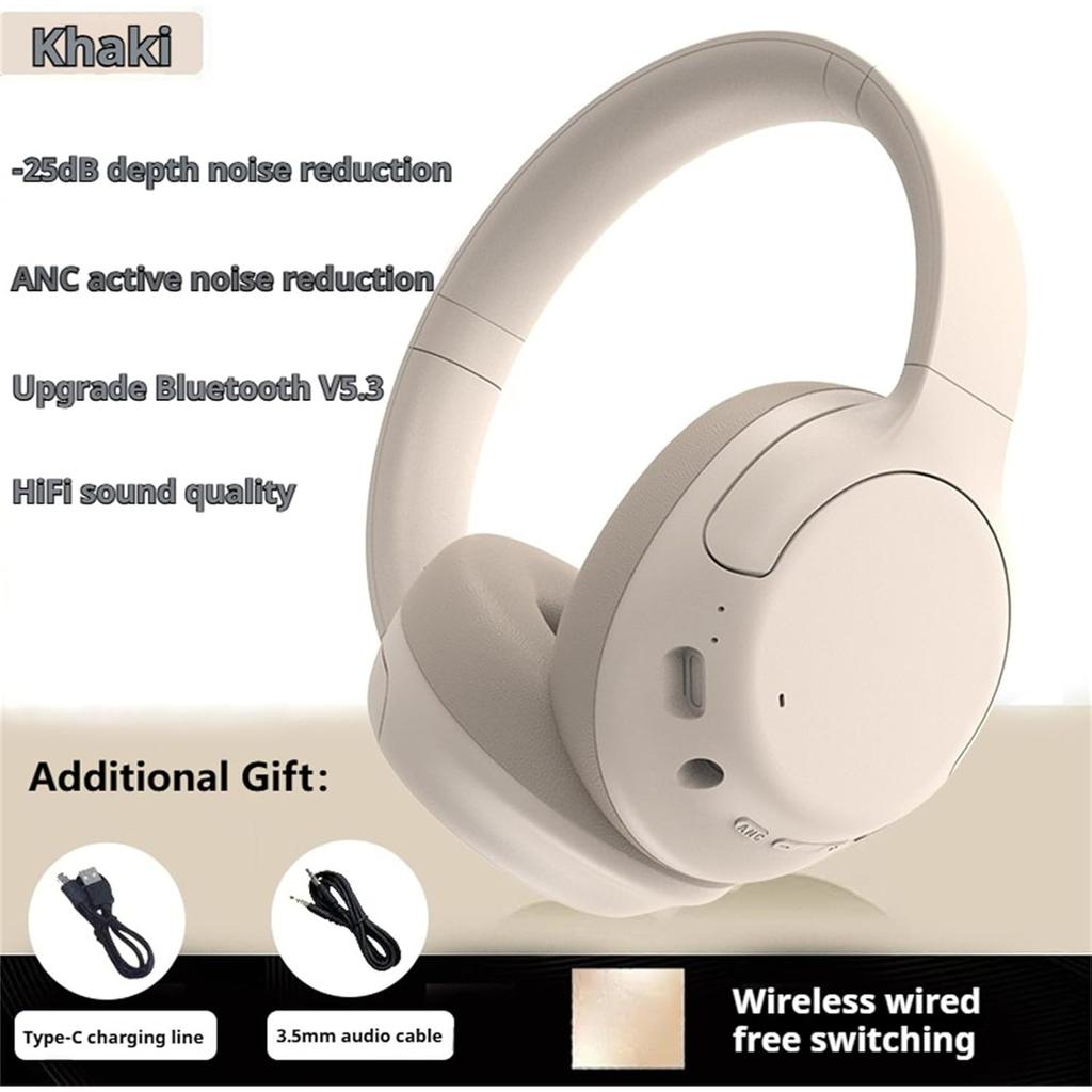 Беспроводные наушники Bluetooth с кабелем/беспроводной связью, шумоподавление, легкие, удобные и складные, Bluetooth 5.3, беспроводные игровые наушники
