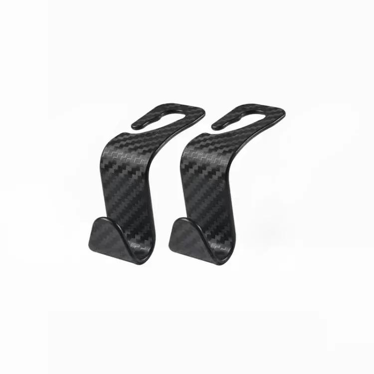 1/2/4 шт. Универсальный крючок для подголовника автомобильного сиденья, вешалка для хранения, держатель для органайзера на заднее сиденье автомобиля из углеродного волокна, аксессуары для салона автомобиля