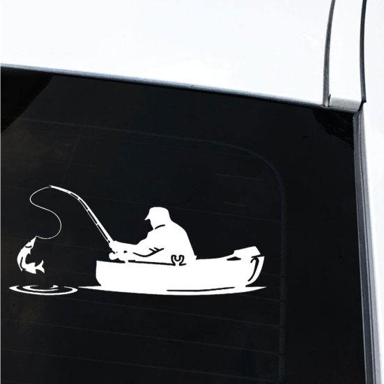 Fishing Fish Boat Car Stickers Pattern Truck Decals Window Decoration