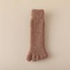 Women's Plush Coral Fleece Five-Toe Maternity Socks for Autumn & Winter