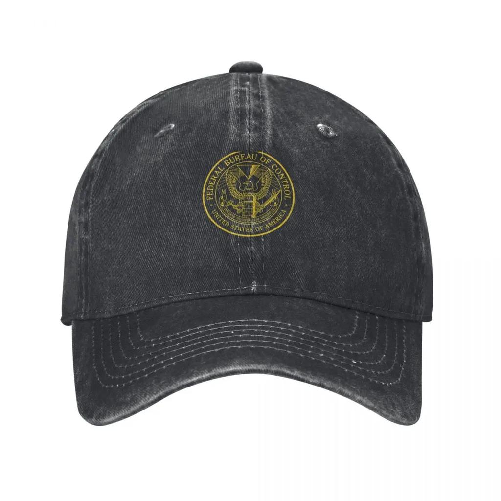 Federal Bureau of Control Control Game Logo Distressed Logo Baseball Cap Hat Beach custom Hat hard hat Golf Women Unisexs