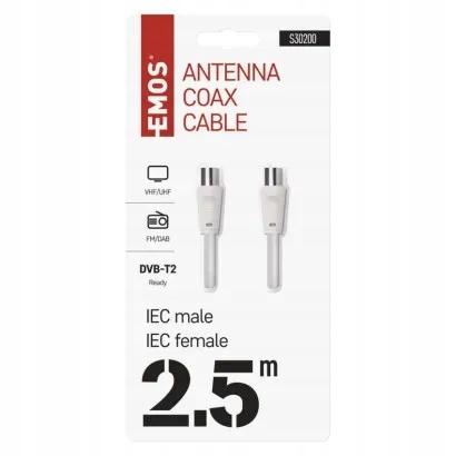 Emos Straight Antenna Subscriber Cable 2.5M S30200 1 Pc