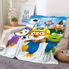Мультяшное одеяло с пингвином Пороро P The Little P Penguin Мягкое и приятное для кожи Для дивана кровати Дневного сна Покрывало Всесезонное Одеяло