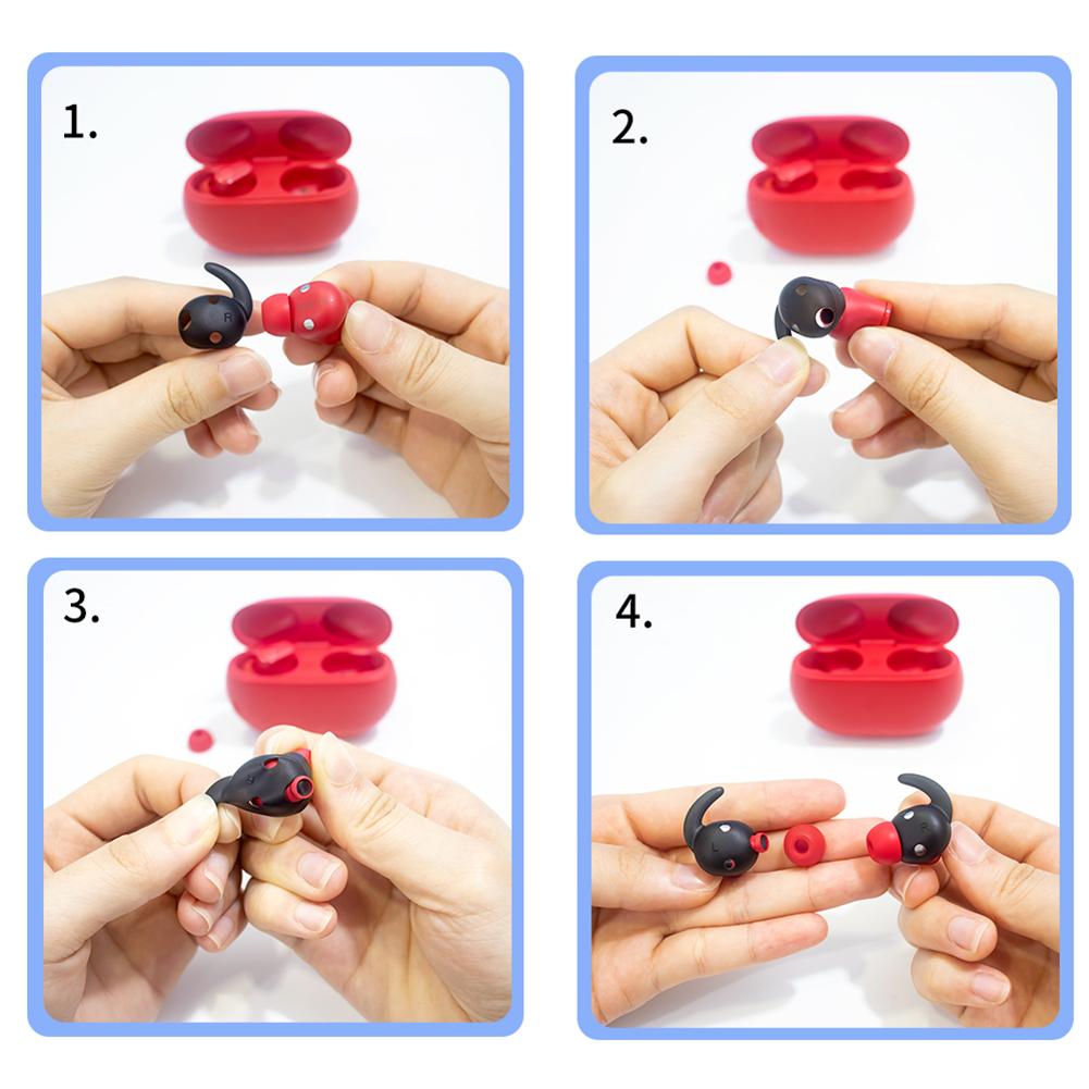 5 пар силиконовых заушных крючков, насадок для наушников, противоскользящих насадок для наушников, чехол, защита от падения, сменные насадки-вкладыши для Beats Studio Buds