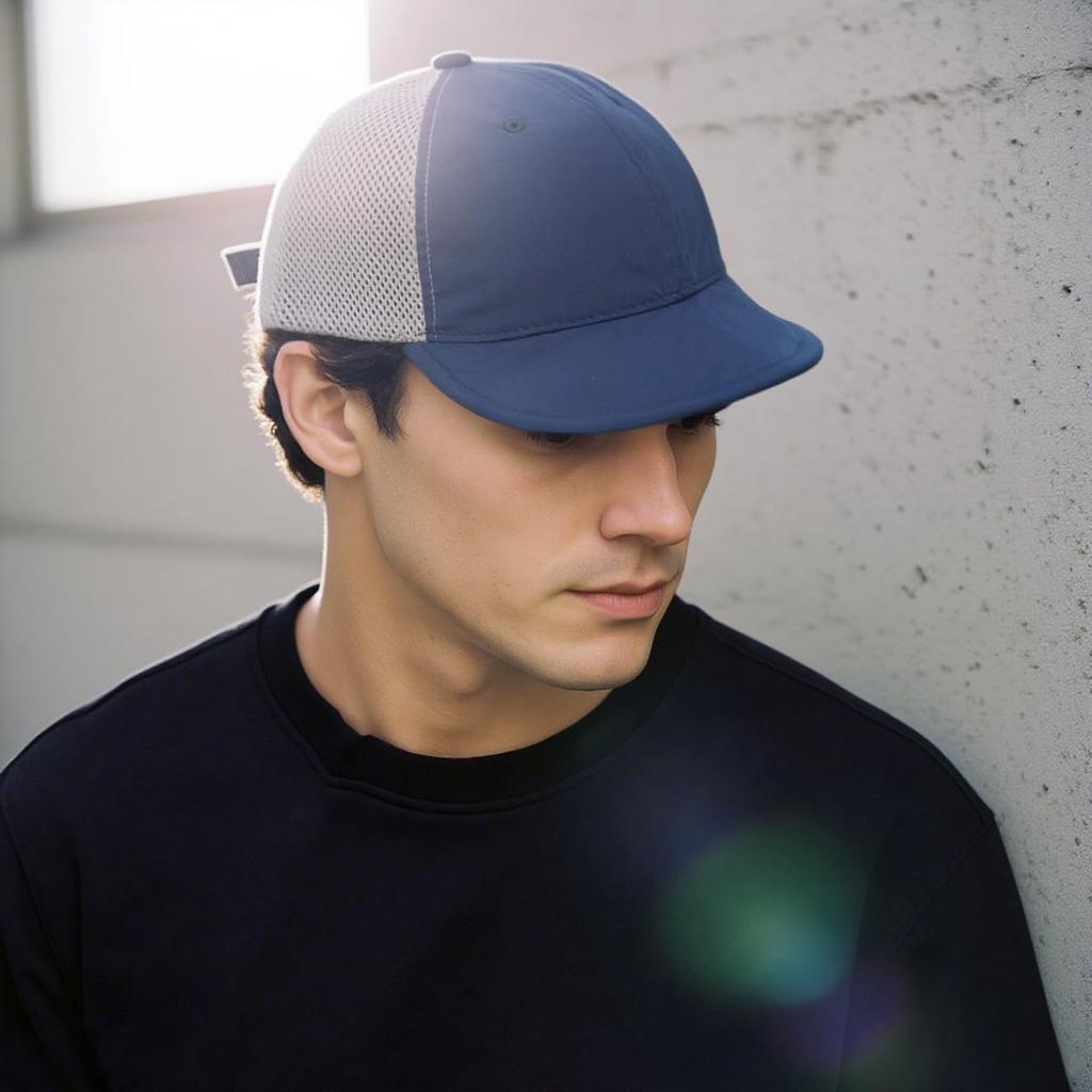 Croogo Umpire Short Solid Simple Work Hat for and Outdoor Activities Men's Cap, Brim, Soft, Breathable, Color, Skateboarding, Running, Golf,