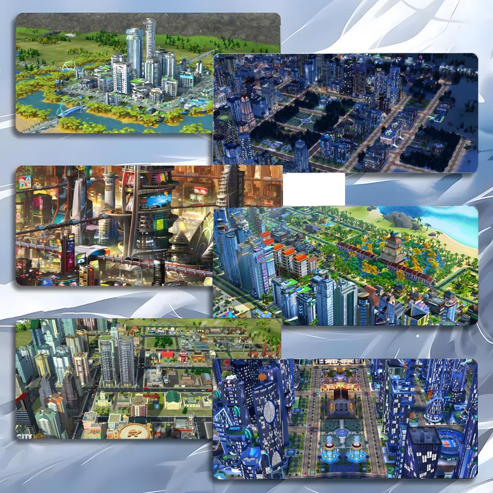 Fun Creative Game SSimcity Mouse Pad Mousepad Large Gaming Lockedge Thickened Pc Table Desk Mat