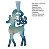 Рождественские украшения из смолы ручной работы Синий и золотой олень Снежинка Украшение для рождественской елки с подвесными лентами Винтажный праздничный сувенир
