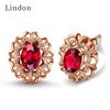 Lindon Elegant Earrings for Women   Jewelry with Oval Shape Zircon Zircon Gemstones Stud Earrings Wedding Party Gifts