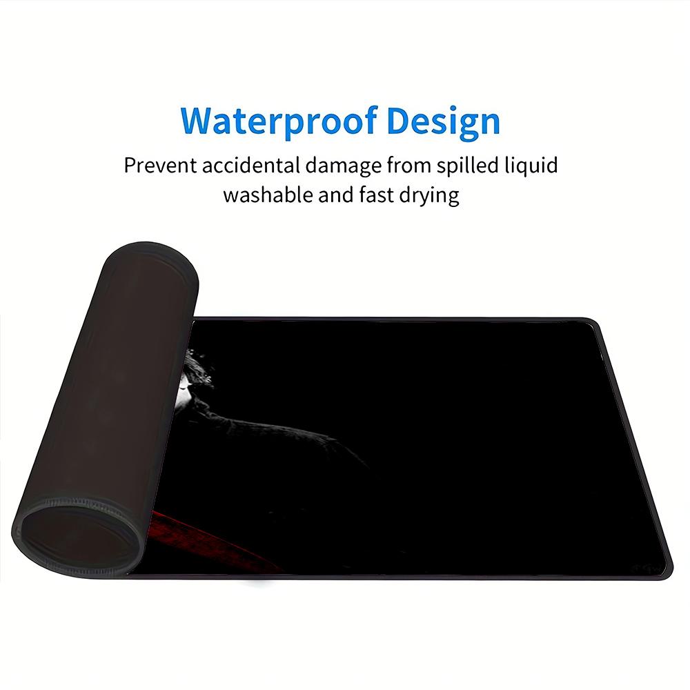 Halloween Horror Icon Large Gaming Mouse Pad Nonslip Rubber Base Waterproof Desk Mat For Office Pc Laptop