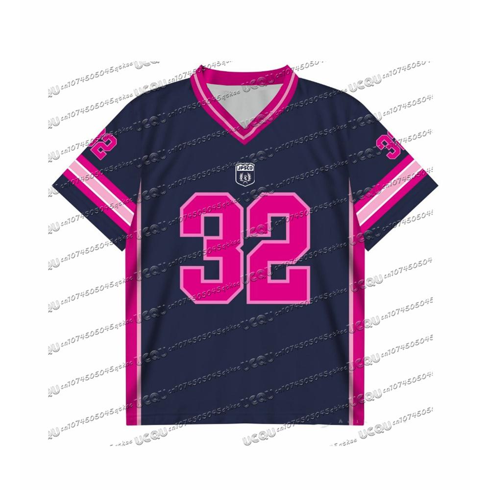 American Style Hot Selling Retro Printed Pattern Jersey t-Shirt Fashionable Sportswear Short Sleeved Summer Women's Party Top