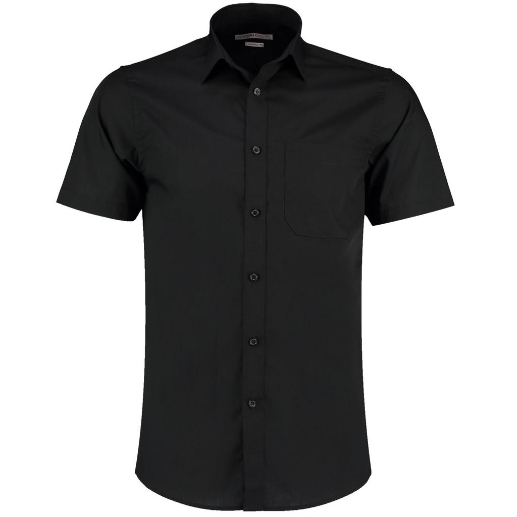 Kustom Kit Mens Poplin Short-Sleeved Shirt