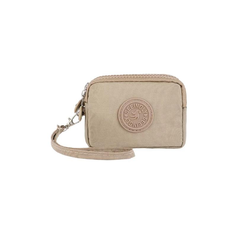 Three Layer Nylon Coin Purse Portable Wallet Women Men Waterproof Money Bags