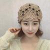 Цветочная вышивка крючком ажурная вязаная шапка французские ретро-аксессуары для шапочки