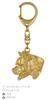 American Staffordshire Terrier, Amstaff I - Gilded Key Ring with Dog In Gift Box, Handbag Decoration, Luxury Accessory by Art-Dog Brand