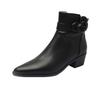Fashion 2025 Autumn Genuine Leather Women Boots Pointed Toe Chunky Heel Boots for Women Fashion Ankle Boots Winter Boots Zapatos Mujer