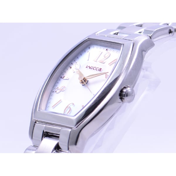 Citizen Женщины KH8-713-11 ( Смотреть wicca Solar-Tech BASIC) Часы Tonneau, серебристые, нержавеющая сталь, аналоговые