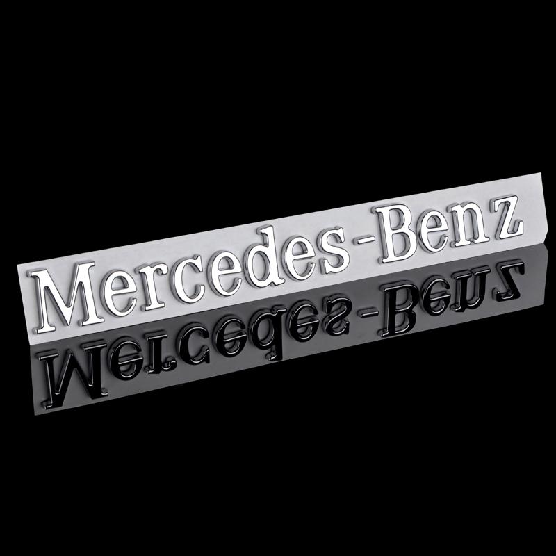 UHLGY1 New Hot 2026 3D Car Rear Trunk ABS Badge Sticker Decoration Auto Refit Accessories for Mercedes Benz AMG W211 W212 W213 Smart Fo