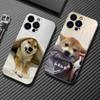 Смешной чехол для телефона с собакой Сиба-ину для iPhone 15, 14, 13, 12 Mini 11 Pro XR, X, XS, MAX 7, 8 Plus Мягкое черное силиконовое покрытие