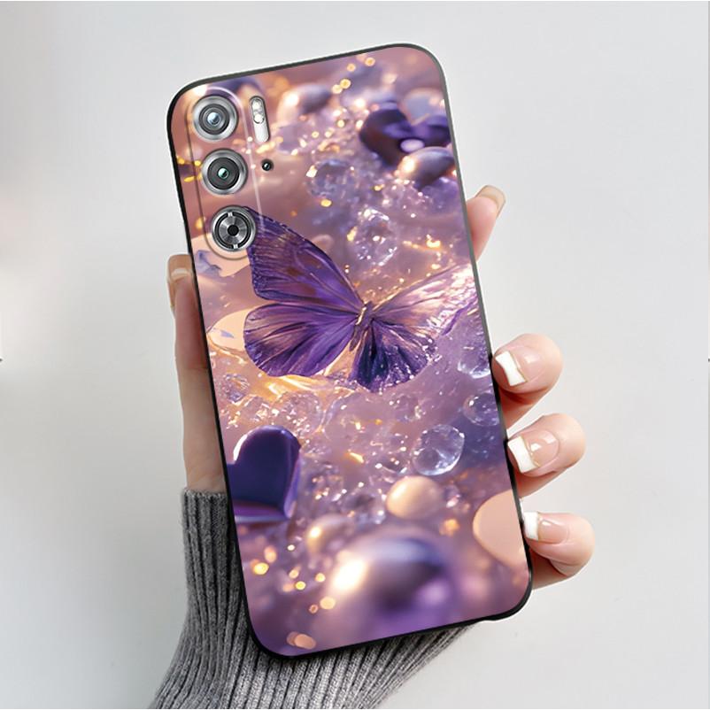 Чехол для ZTE nubia Red Magic 9 Magic9 9S Pro Plus 5G, модный, с бабочками и цветами, тонкий, черный, мягкий ТПУ, матовая задняя панель, защитная крышка