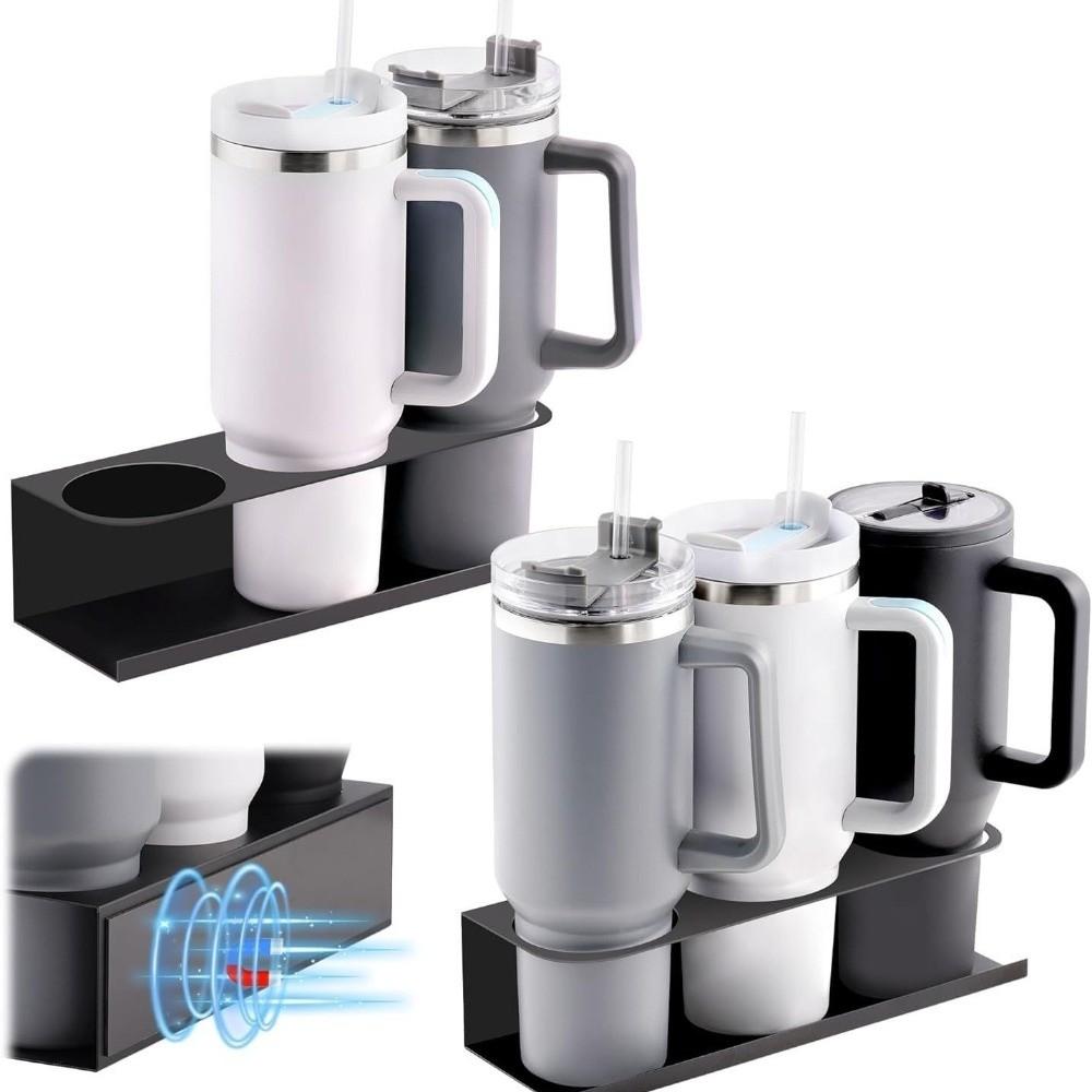 3 Slots Tumbler Cup Holder Magnetic Kitchen Storage Rack New Fridge Cup Rack Office Use