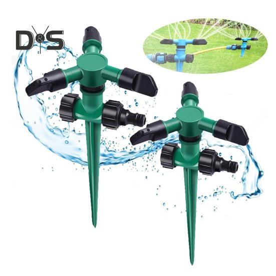 Watering Sprinkler 360 Degree Rotating Garden Sprinkler Large Area Coverage Lawn Sprinkler with Spike for Plant Irrigation