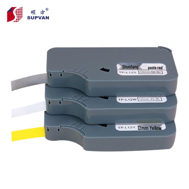 SUPVAN TP-L12Y 12mm Yellow Label Tape for TP60/66 Marker