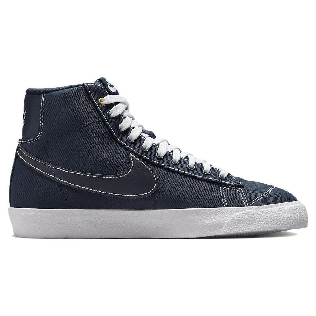 Nike Blazer Denim Slip Resistant Durable Lightweight Mid Top Skate Shoes Women Sneakers Blue DX5550-400