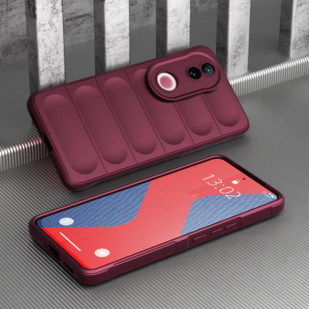 KEYSION Противоударный матовый чехол для телефона VIVO V50 5G Противоскользящий мягкий силиконовый чехол для телефона VIVO V50 5G