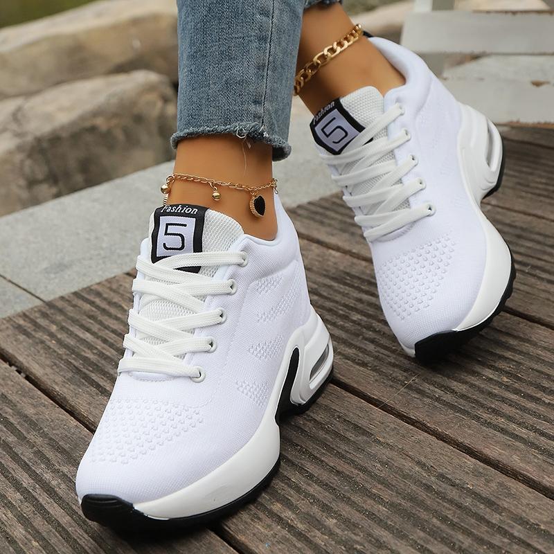 Женская спортивная обувь на воздушной подушке, дышащая и высокая спортивная обувь, повседневная спортивная обувь для прогулок на открытом воздухе
