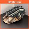 Style Retro Street Checkered Pattern Neutral Casual Duckbill Cap Autumn For