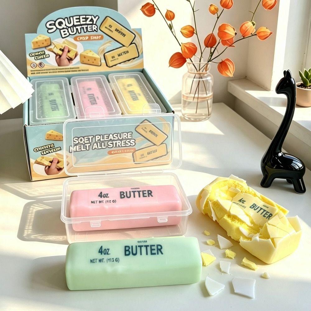 Sound Crispy Butter Stick Squishy Wax Coating Butter Bar Toy Crunchy Butter Stick Adult Kids