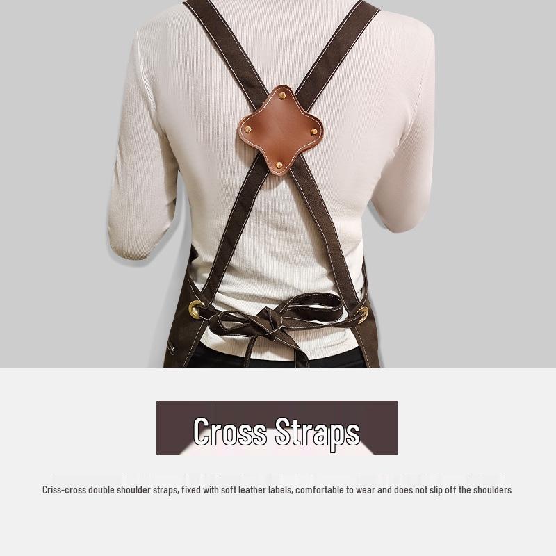 Custom Logo Barber Apron for Women and Men: Ideal for Art Students, Bubble Tea Shops, Baking, Catering, and Woodworking.