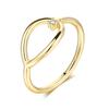ZHOUYANG Simple Geometry Rings For Women Hollow Out Small Zircon 3 Color Daily Comfortable Finger Ring Fashion Jewelry R907