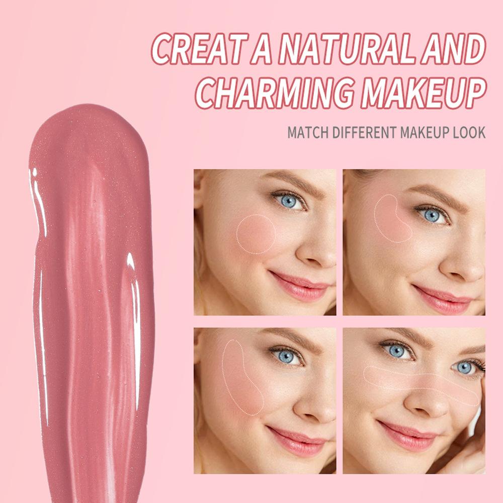 Жидкие румяна, одноцветные, шелковистые, кремовые, увлажняющие, естественное осветление и контуринг, инструмент для макияжа телесного цвета