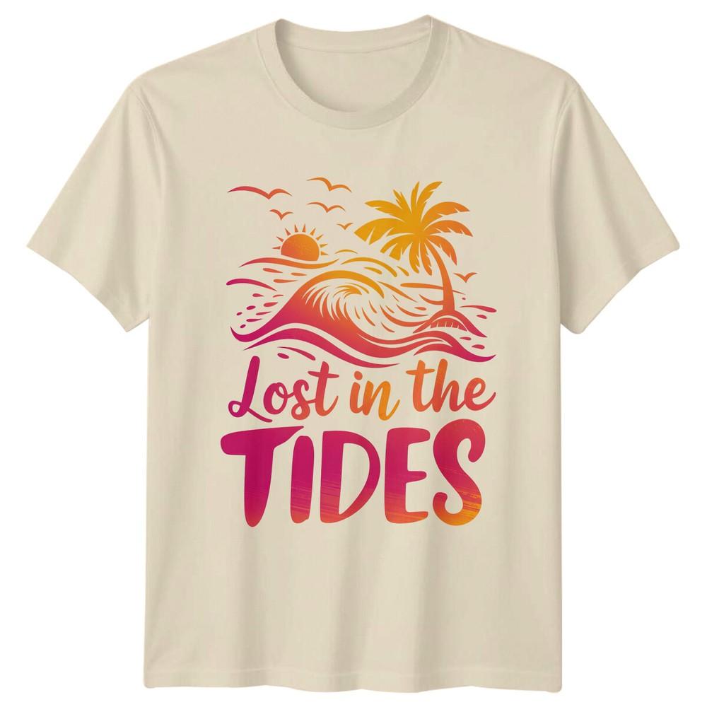 Lost in the Tides Beach Travel Unisexs TShirt Unisexs Tee Graphic Unisex Top