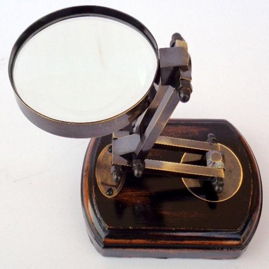 Увеличительное стекло из латуни Морской декор стола Лупа Офисный декор