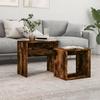 VidaXL Nesting Coffee Tables 2 Pcs Smoked Oak Engineered Wood 815540