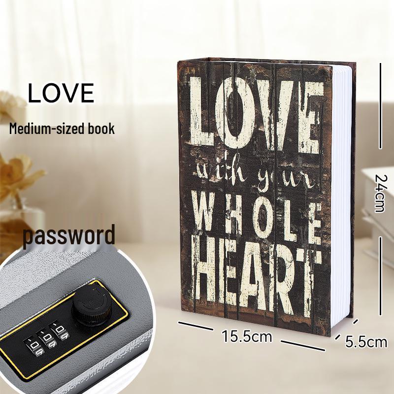 Three Kingdoms Lockable Metal Book Safe & Piggy Bank
