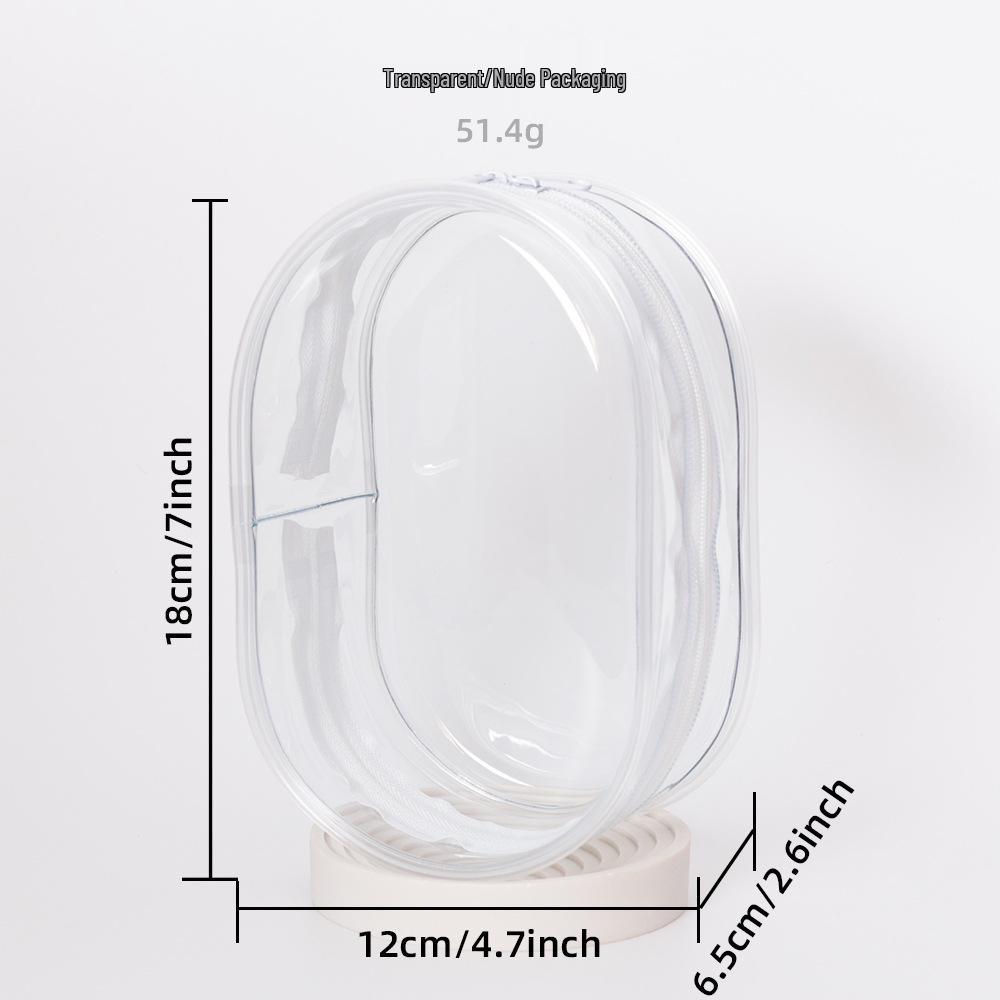 High-Transparency Thickened PVC Cotton Doll Storage Bag - Dustproof, Cute, Hanging, Transparent Q Round Design