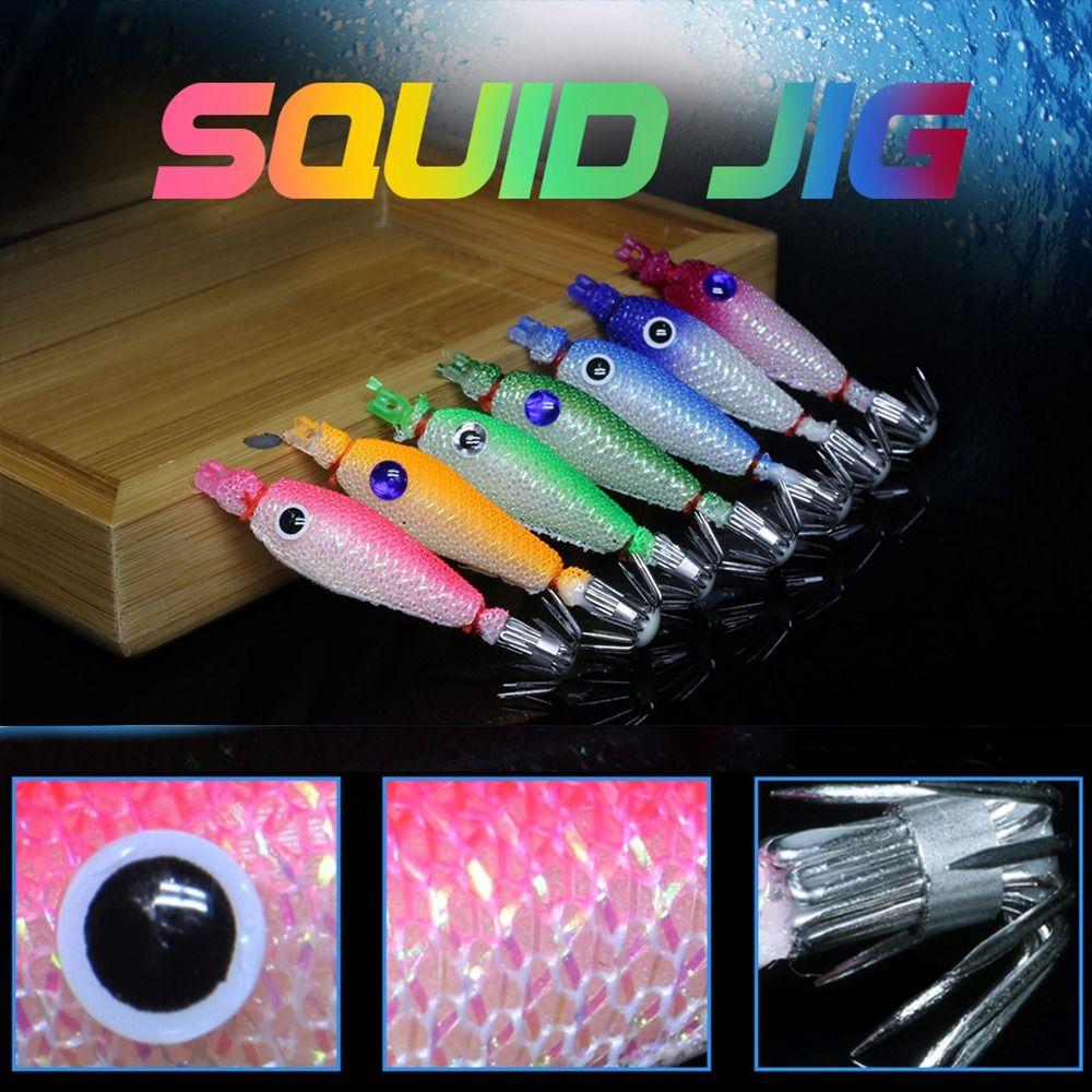 5.5см Рыболовные принадлежности Рыболовные аксессуары Кальмаровые крючки Рыболовные крючки Искусственные приманки Мягкая приманка Джиг
